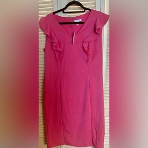 New York and Company Pink Ruffle Dress